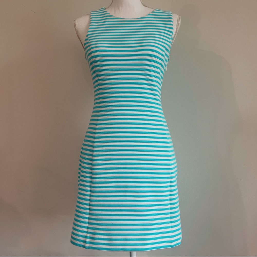 Lilly Pulitzer White and Blue Striped Dresd